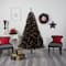 7ft. Pre-Lit Black Artificial Christmas Tree, Clear LED Lights